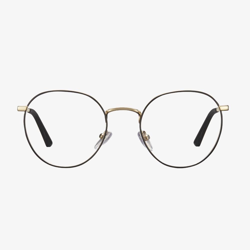 Black Gold round glasses- Gabriella | IGIOO