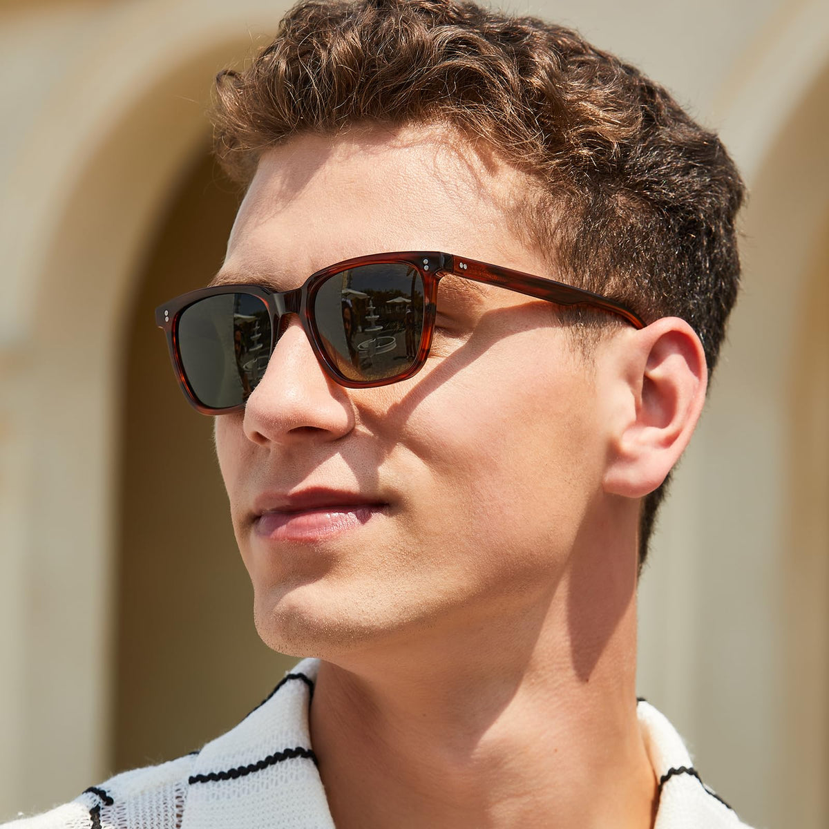 IGIOO Kenowa-CA5354L27 Brown Sunglasses for Men, Side View