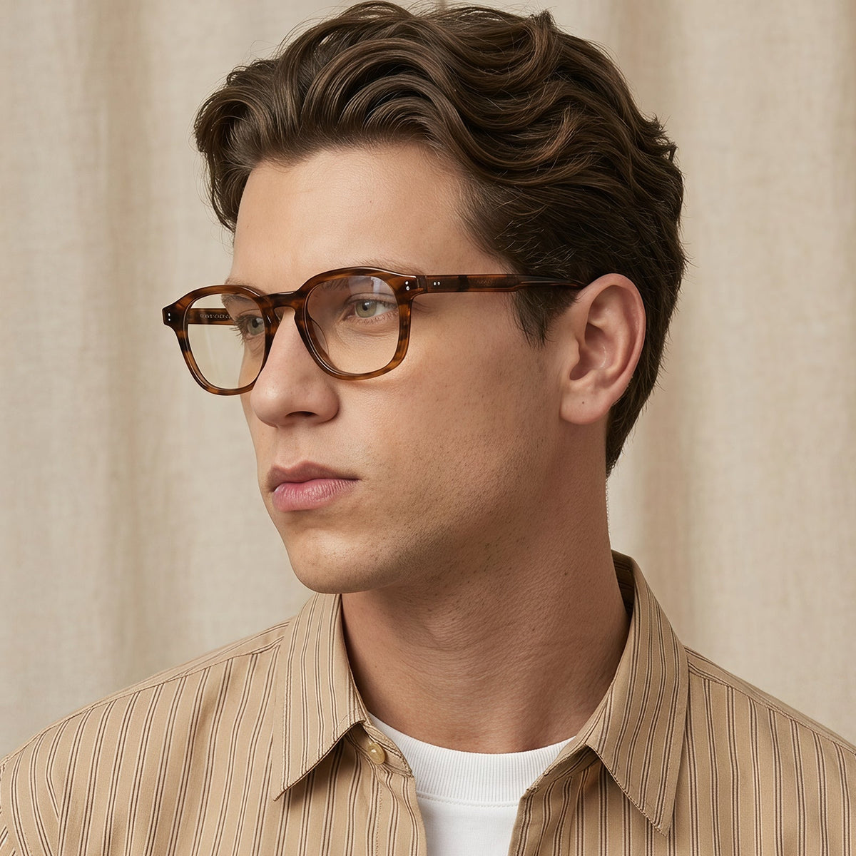IGIOO Milo-FC02 Brown Acetate Eyeglasses for Women, Side View