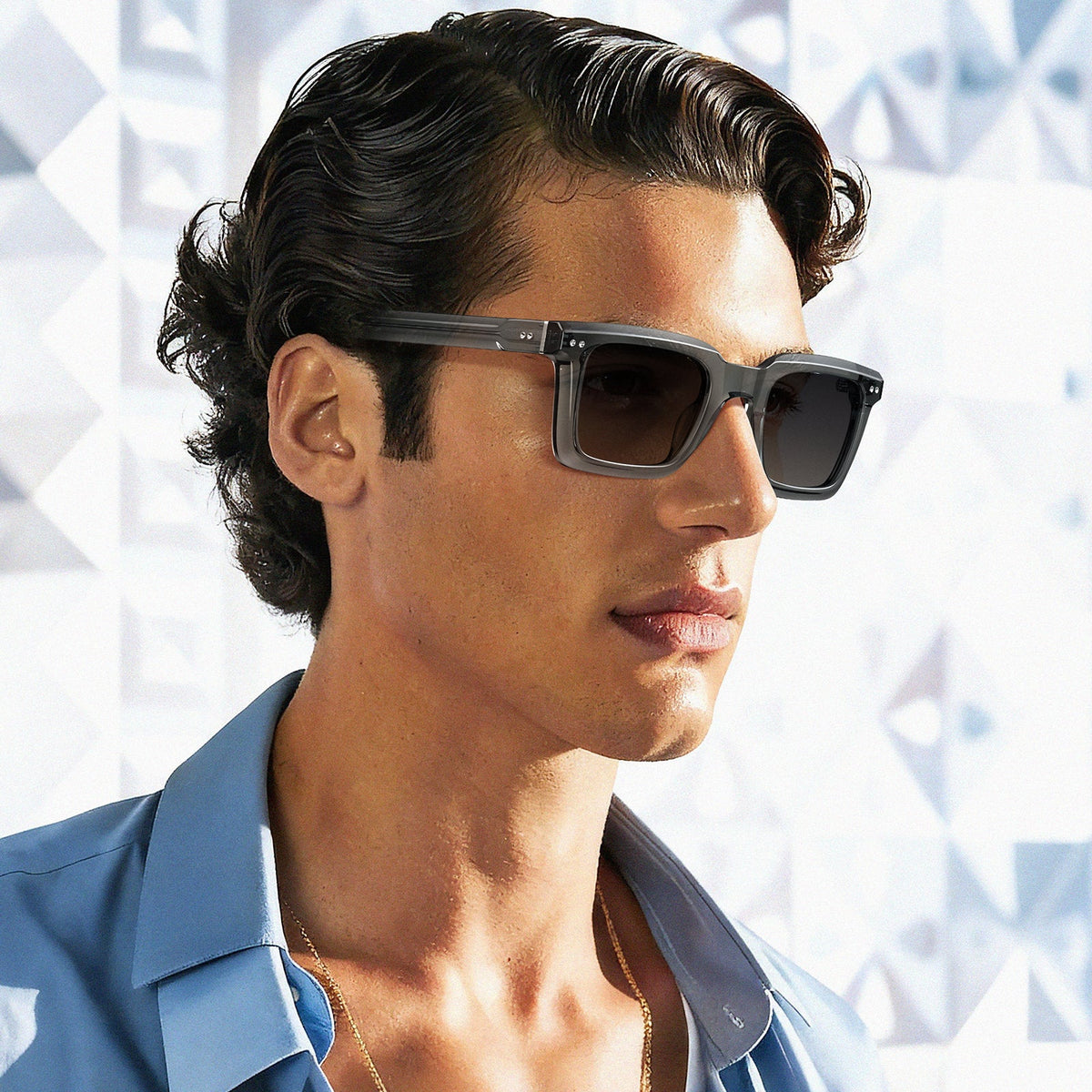 IGIOO Prescription Sunglasses for Men UV400 Polarized Acetate Frame grey eyewear men lifestyle