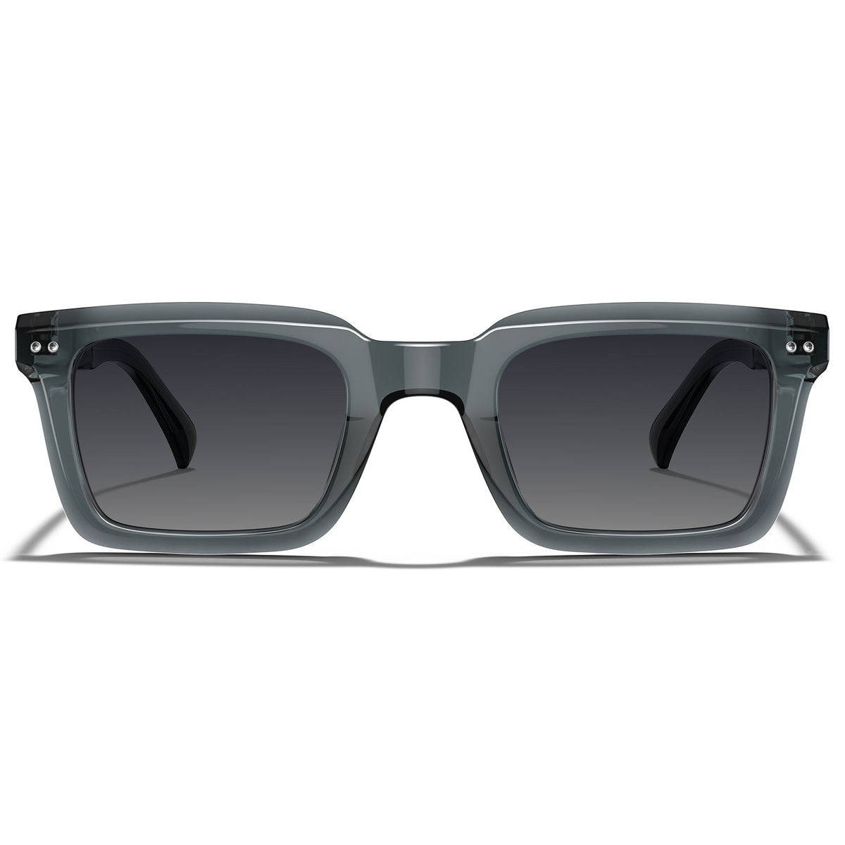 IGIOO Prescription Sunglasses for Men UV400 Polarized Acetate Frame grey eyewear front
