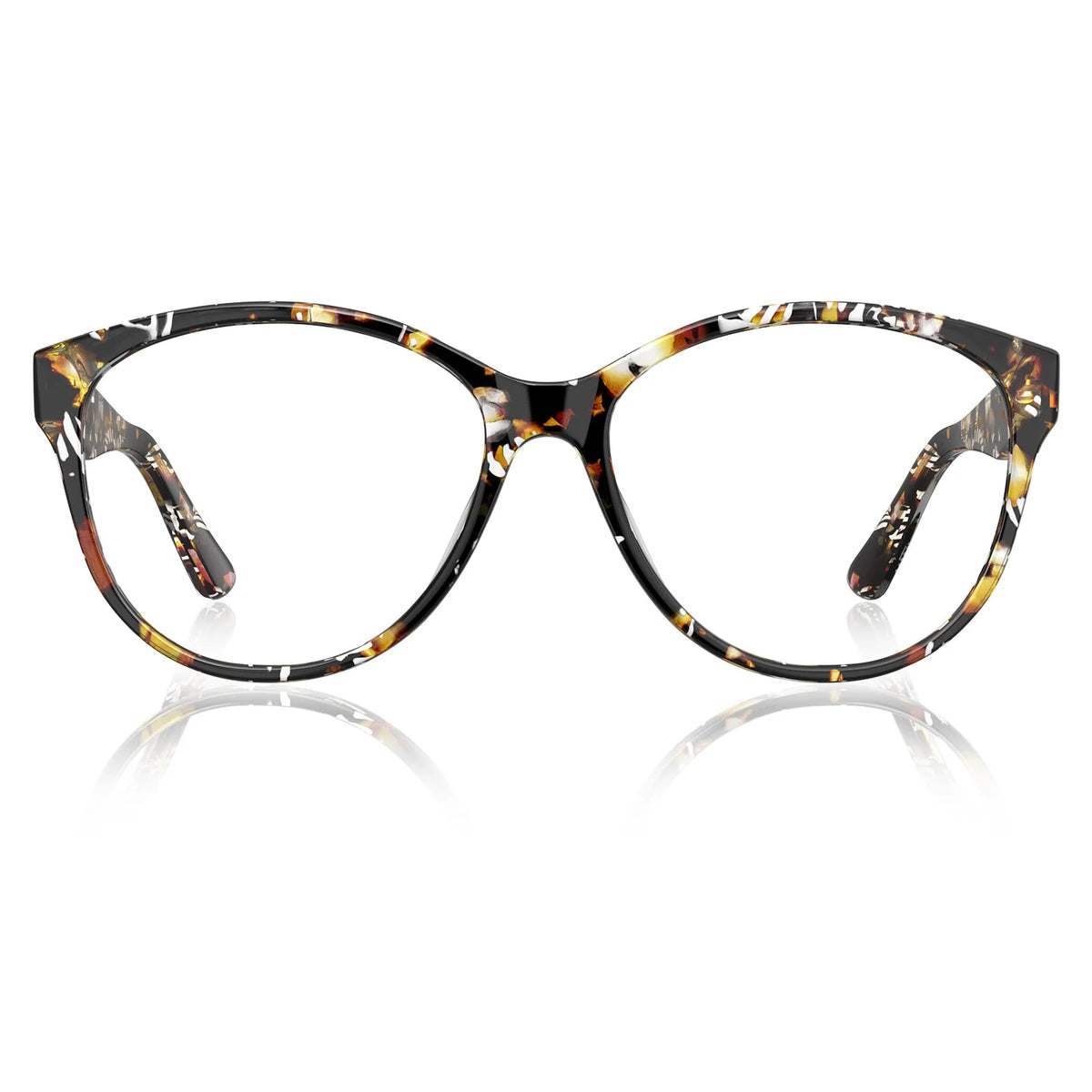 IGIOO Barrie CA5396-FC08 Tortoise Acetate Round Prescription Glasses Eyeglasses for Women, Front View