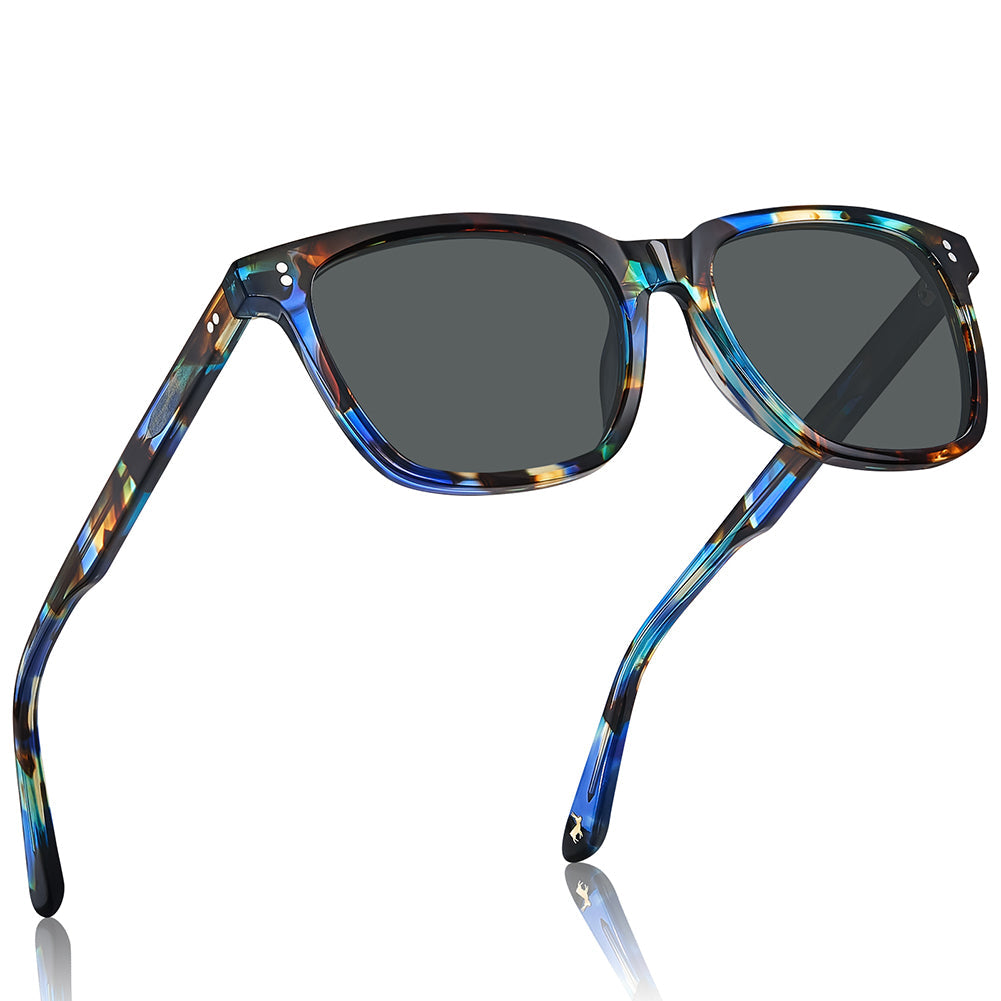 IGIOO Kenora-C17 Black Acetate Heart Polarized Sunglasses for Women, Detail View