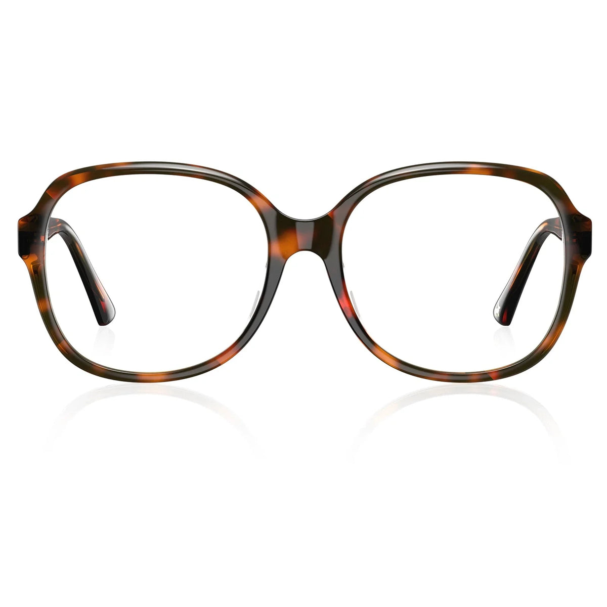 IGIOO Matthew CA2024-FC05 Tortoise Acetate Square Prescription Glasses Eyeglasses for Women, Front View