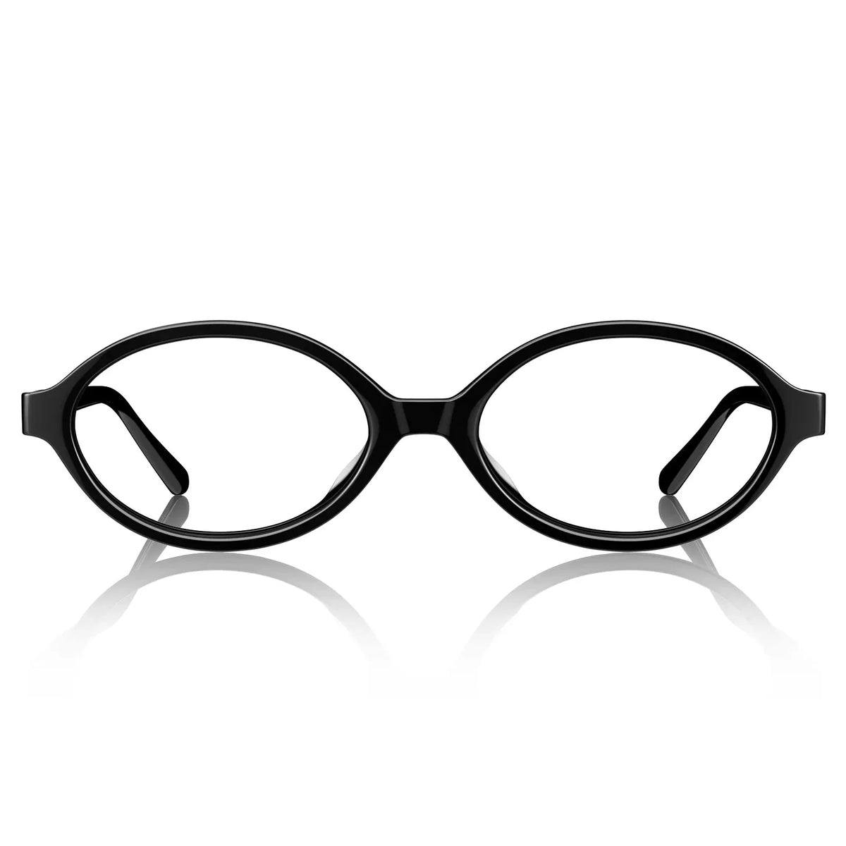 IGIOO Ovalen CA7032-C1 Black Acetate Oval Prescription Glasses Eyeglasses for Women, Front View