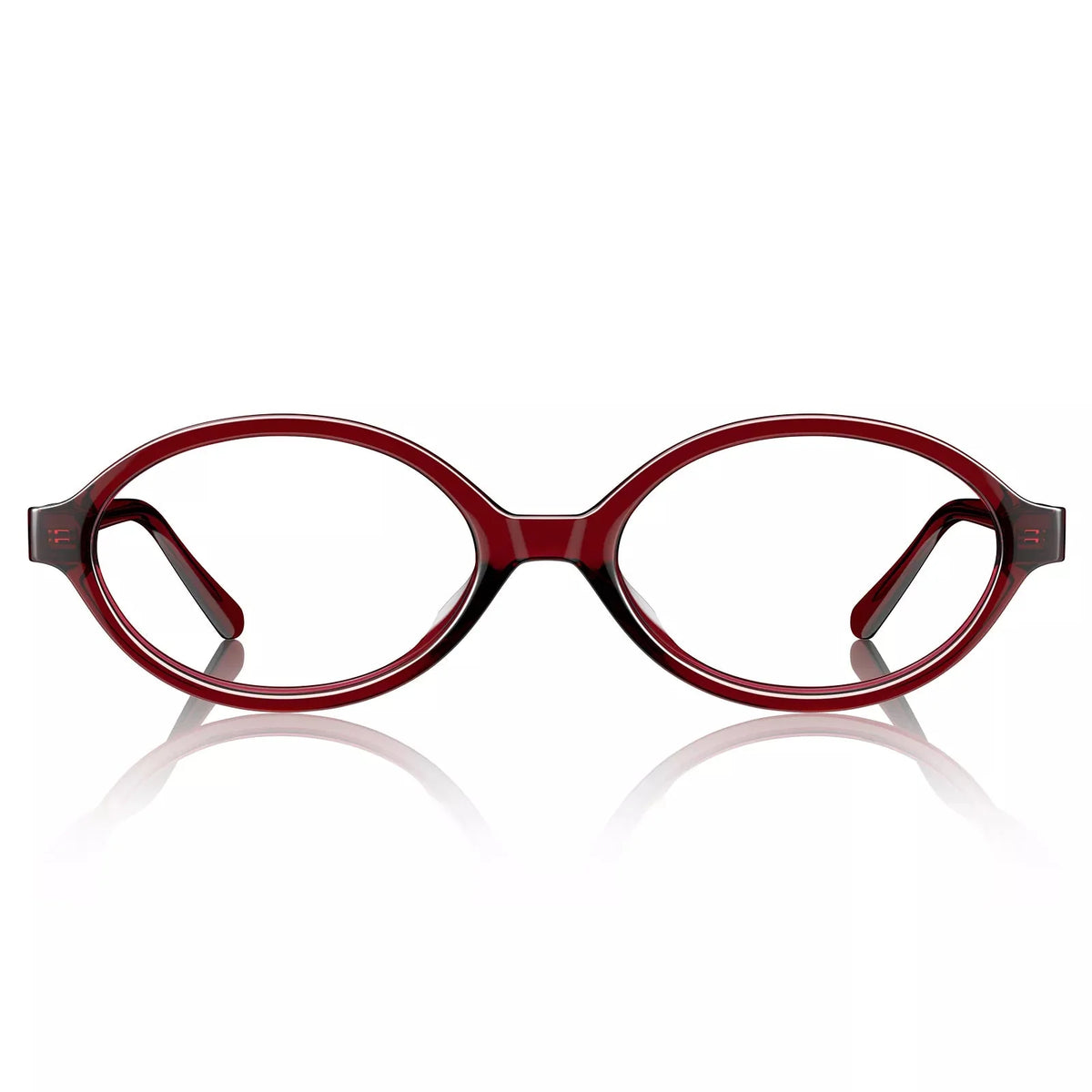 IGIOO Ovalen CA7032-C4 Red Acetate Oval Prescription Glasses Eyeglasses for Women, Front View