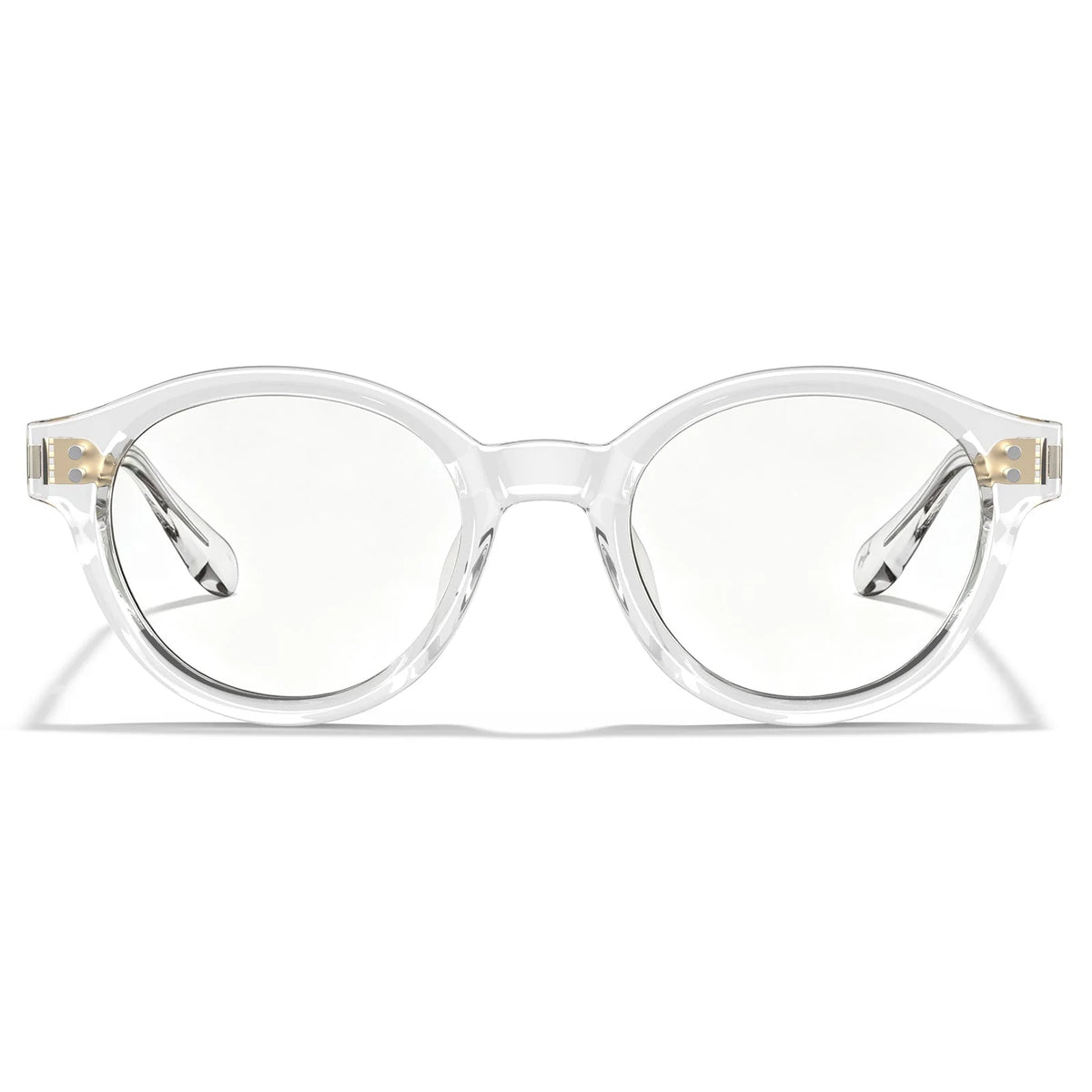 IGIOO Primrose CA5403-FC10 Clear Acetate Round Prescription Glasses Eyeglasses for Unisex, Front View