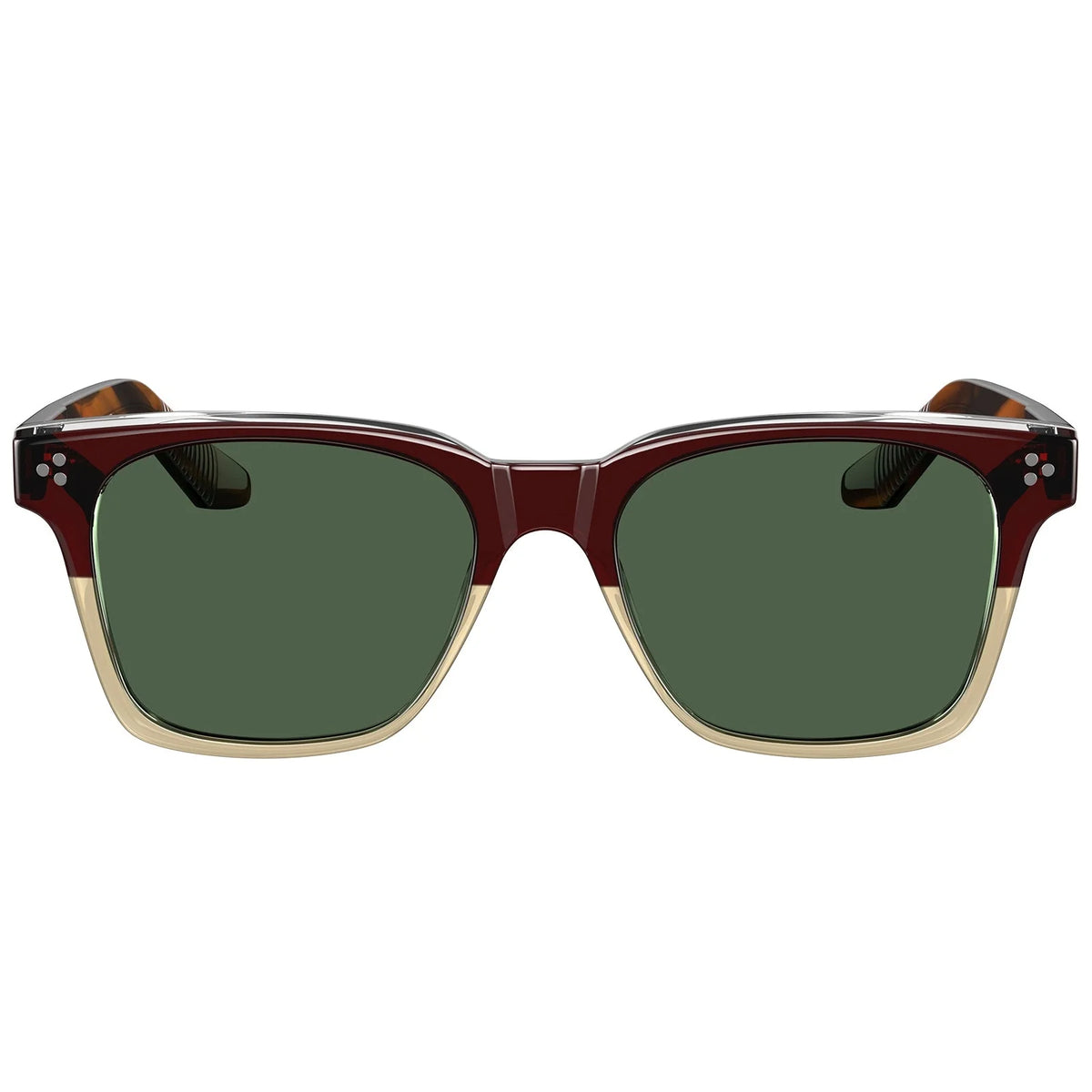 IGIOO Simba CA31109-C02 Wine Red Champagne Acetate Square Polarized Sunglasses for Men, Front View