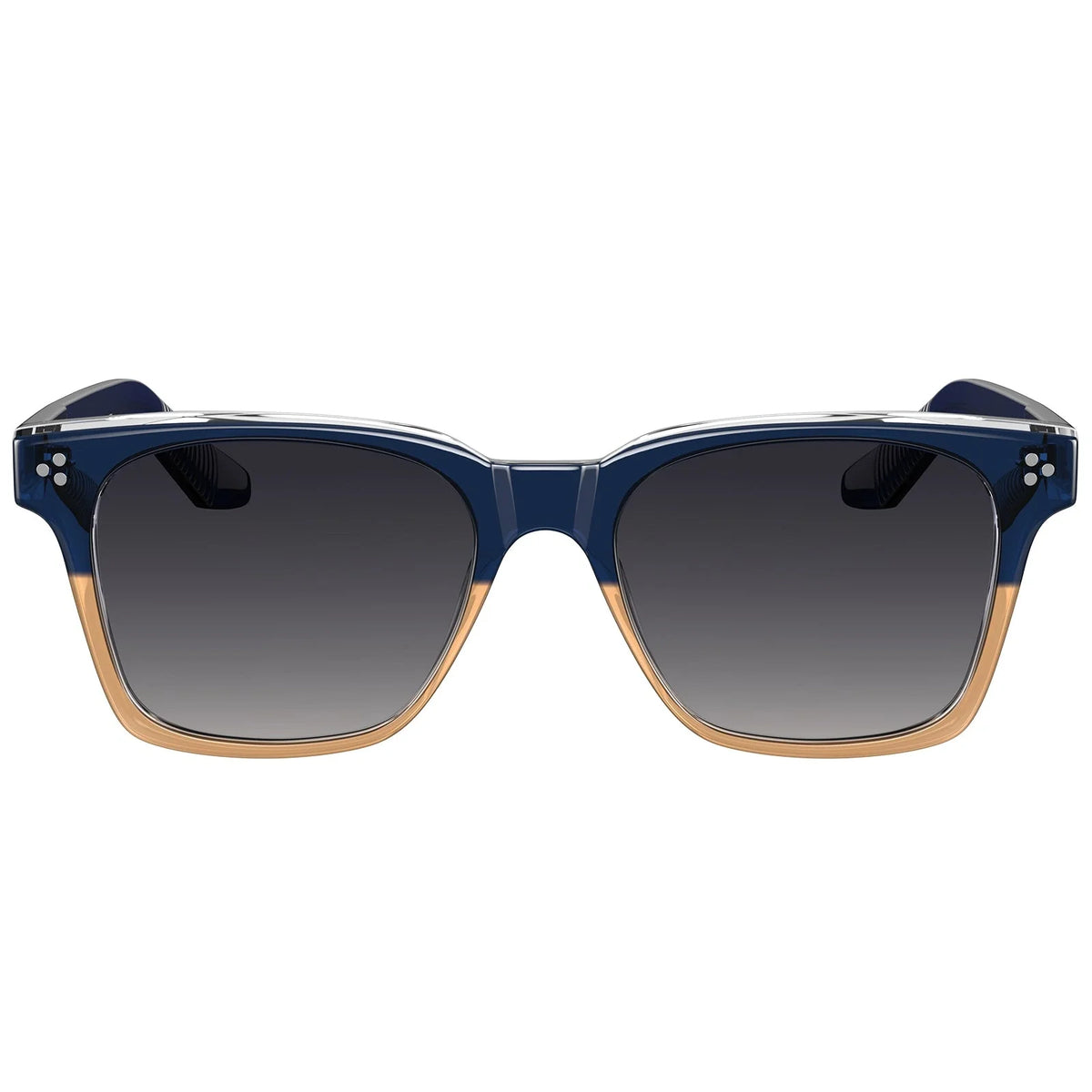 IGIOO Simba CA31109-C04 Navy Champagne Acetate Square Polarized Sunglasses for Men, Front View