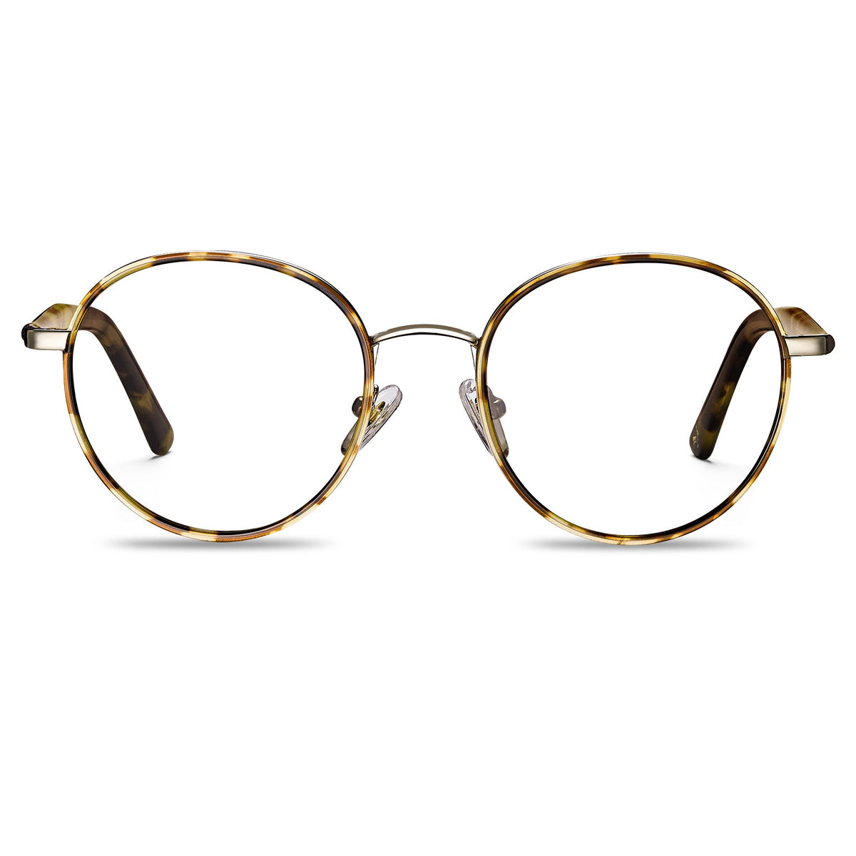 IGIOO-round-tortoiseshell-eyeglasses-front-view
