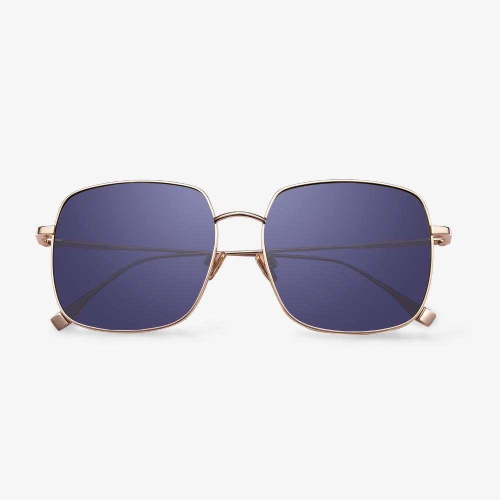Oversized Square Frame Metal Sunglasses | KOALAEYE