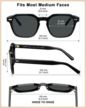 IGIOO Architect-C01-RX Black Acetate Round Polarized Eyeglasses for Men, Additional View