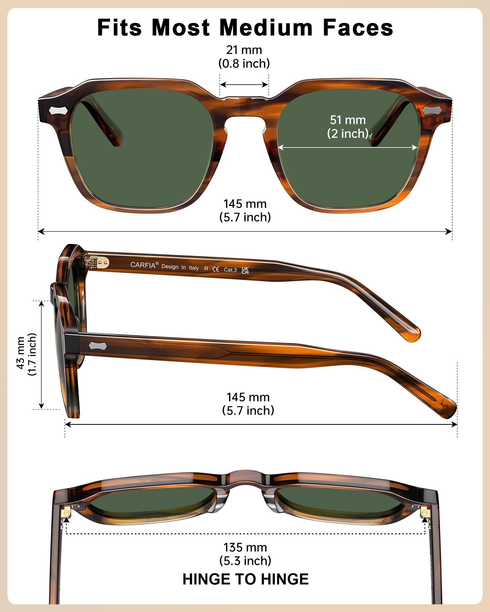 IGIOO Architect-C02-RX Brown Acetate Round Polarized Eyeglasses for Men, Additional View