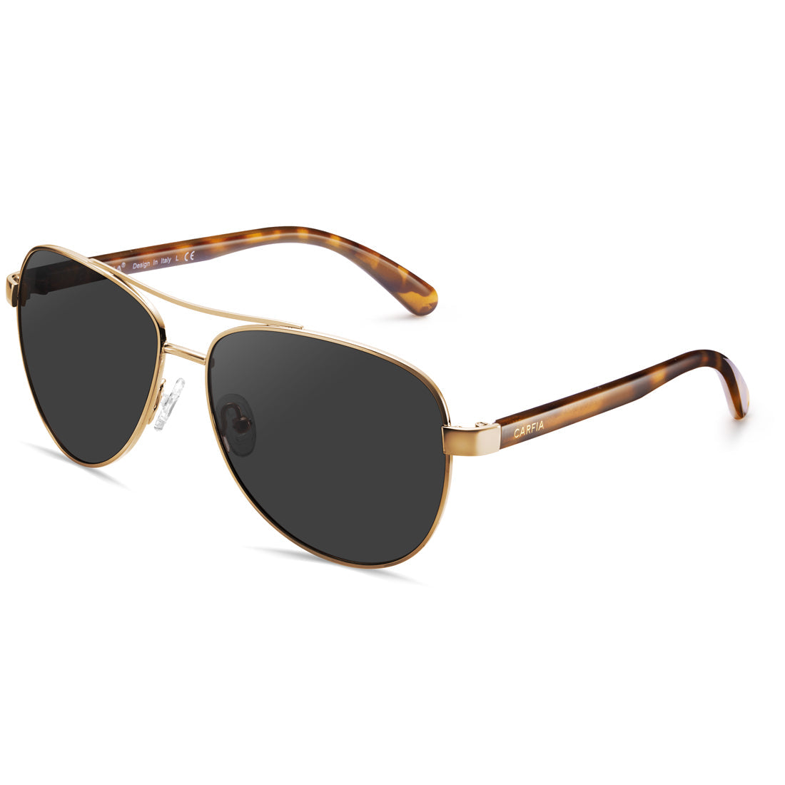IGIOO Poptart-S06 Grey Aviator Sunglasses for Unisex, Three-Quarter View