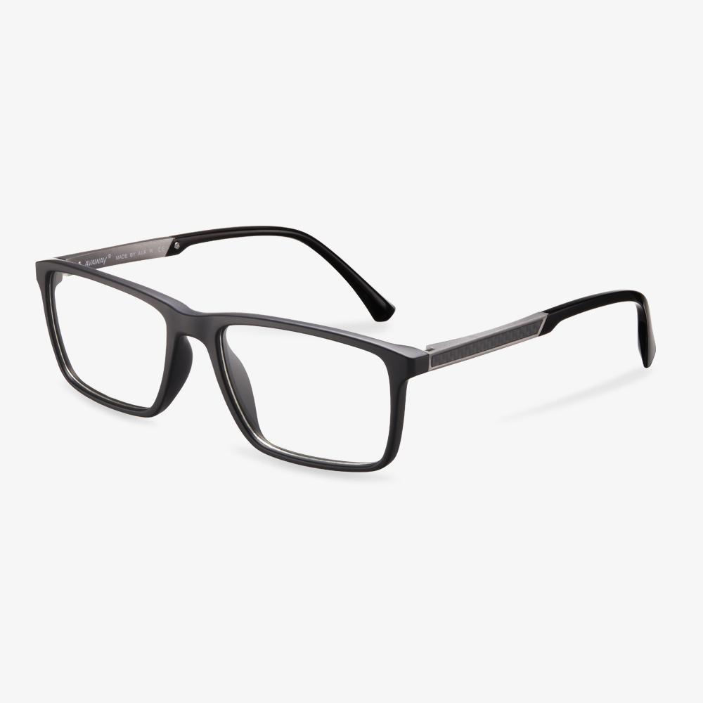 Black Flad Eyeglasses #color_black