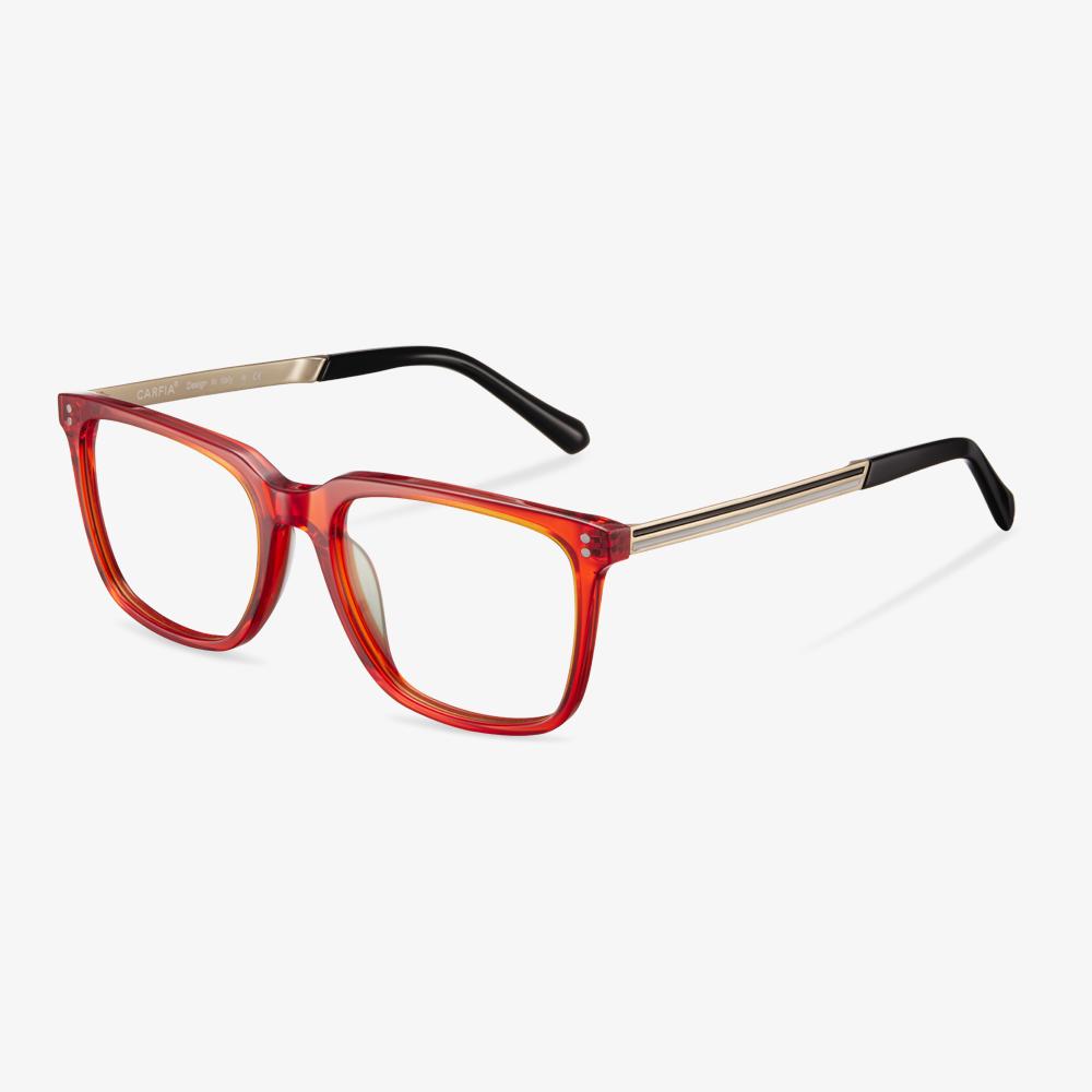 Red Carmine Eyeglasses #color_red