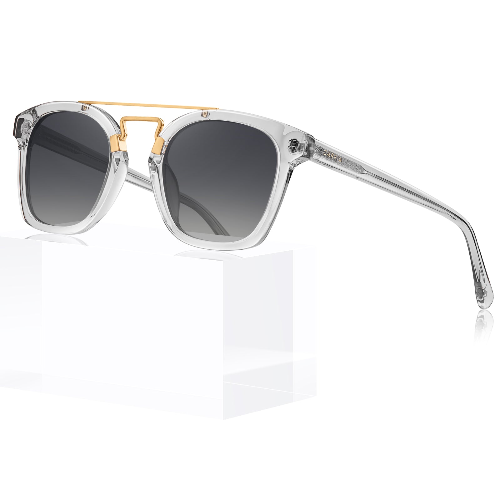 IGIOO Niloss-C10 Clear Acetate Sunglasses for Women, Detail View