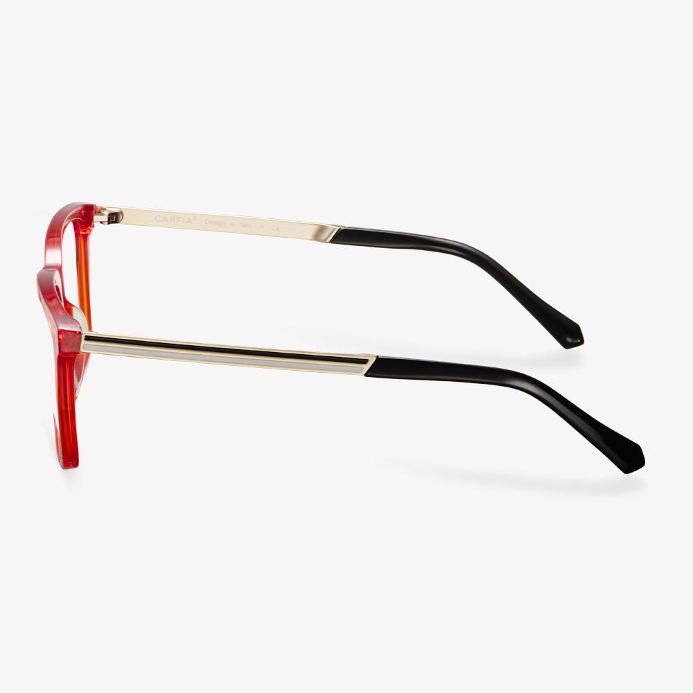 Red Carmine Eyeglasses #color_red