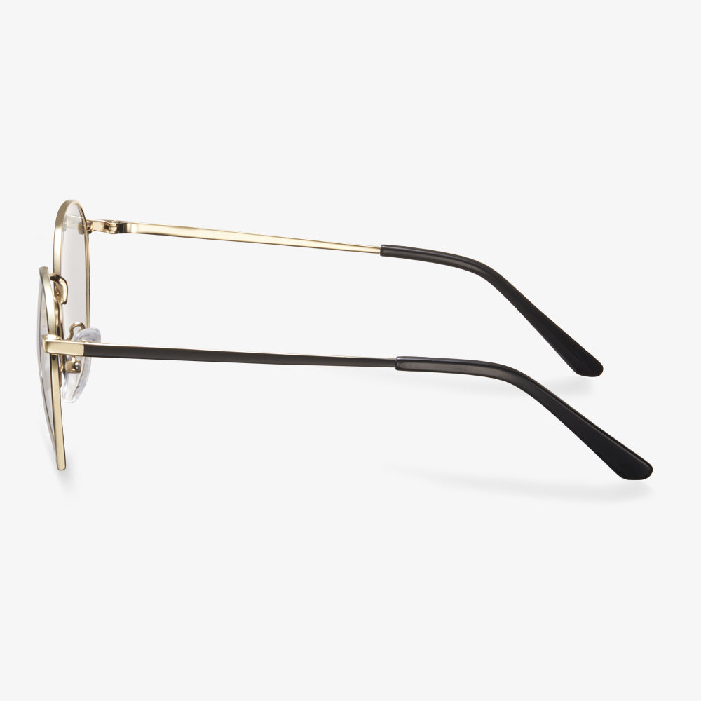 Black Gold round glasses- Gabriella | IGIOO