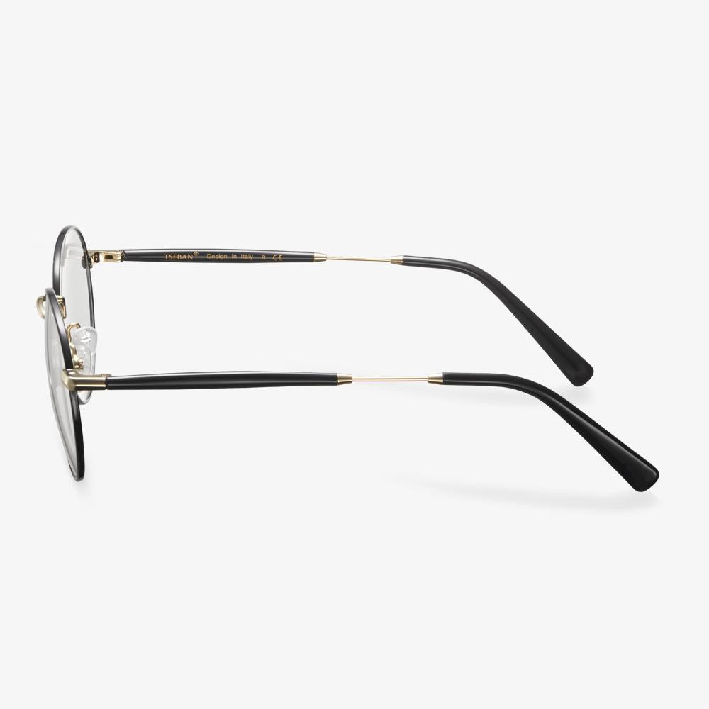 Black Round Metal Frame Glasses - Mike | IGIOO