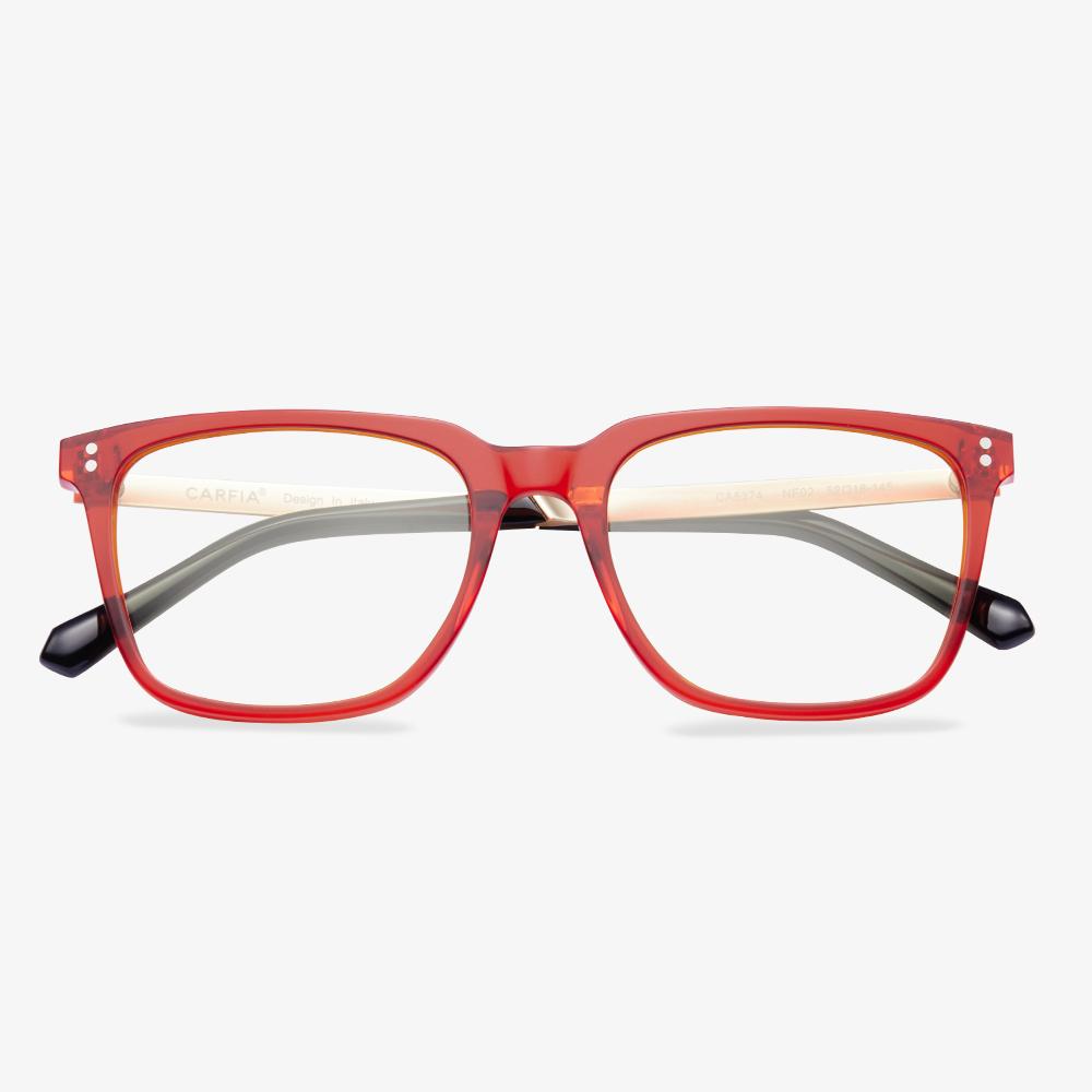 Red Carmine Eyeglasses #color_red