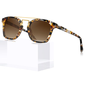 IGIOO Niloss-C03-RX Tortoise Acetate Eyeglasses for Women, Three-Quarter View