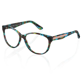 IGIOO Barrie-FC06 Blue Acetate Cat-Eye Eyeglasses for Women, Three-Quarter View