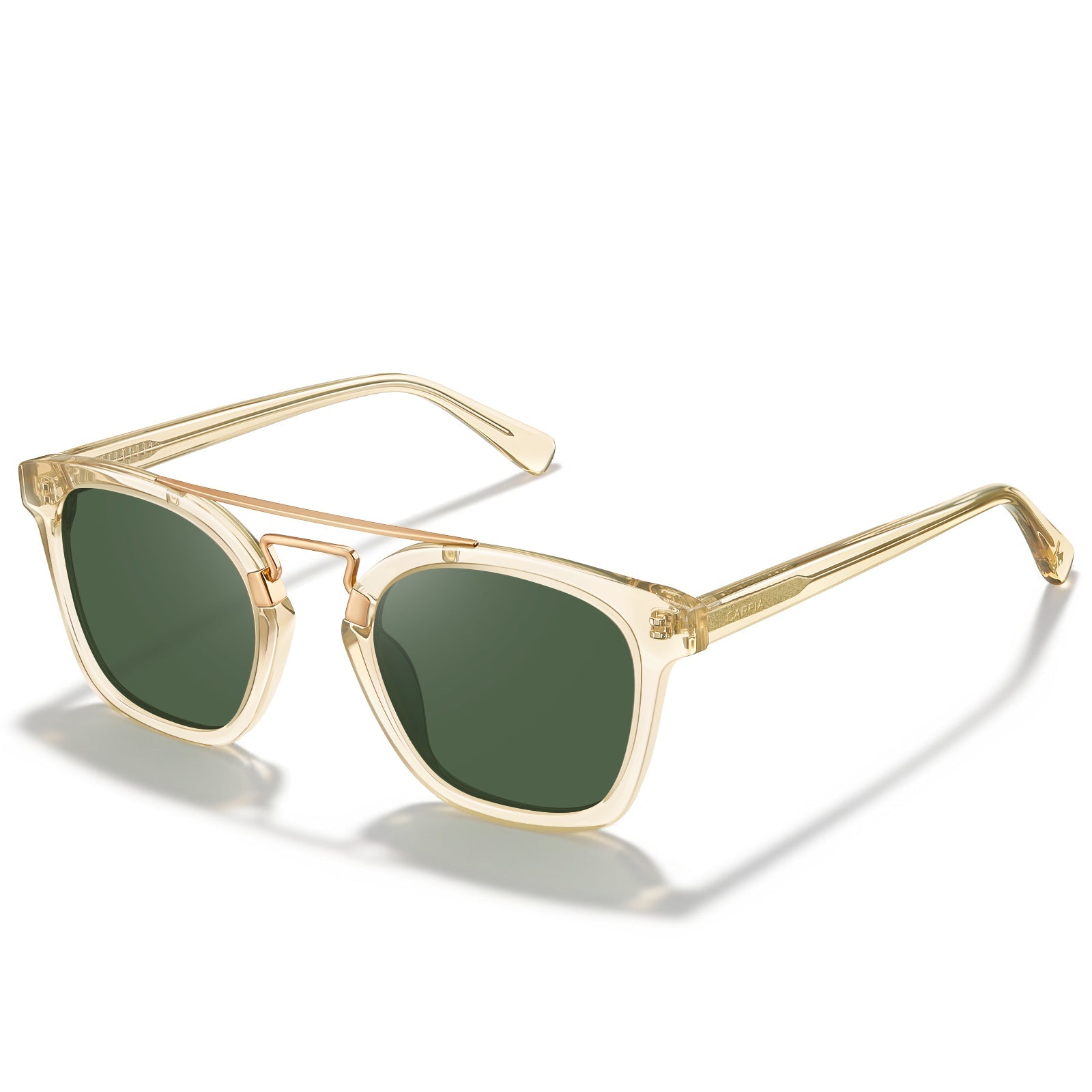 IGIOO Niloss-C05 Gold Acetate Sunglasses for Women, Detail View