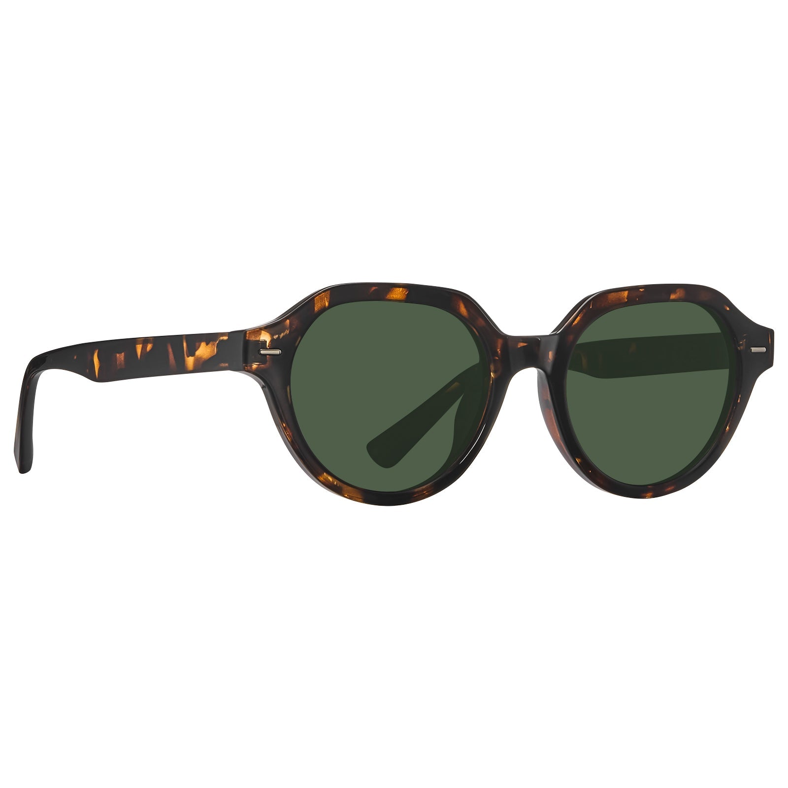 IGIOO Aomst-L03-RX Tortoise Acetate Heart Polarized Eyeglasses for Men, Three-Quarter View