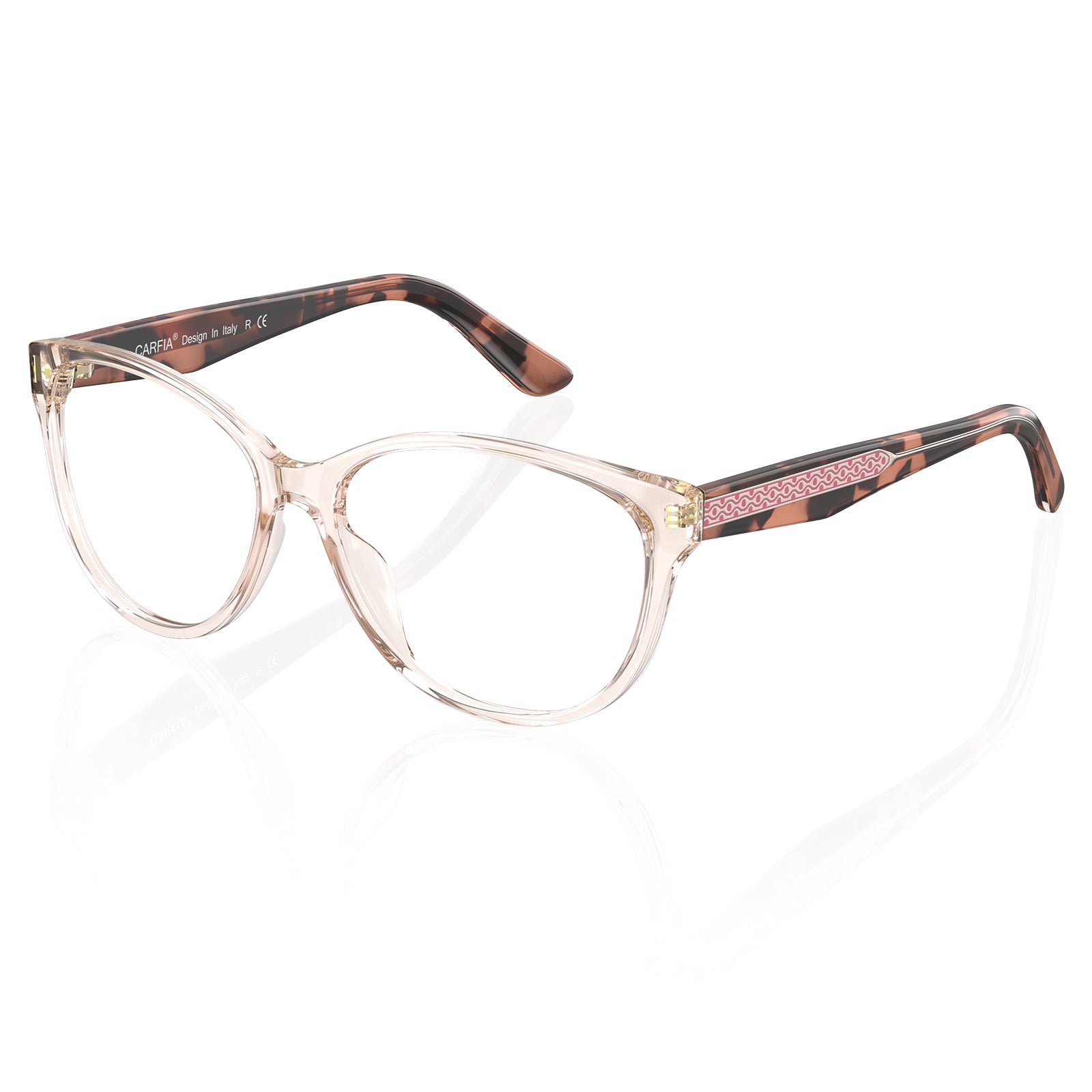 IGIOO Barrie-FC12 Pink Cat-Eye Eyeglasses for Women, Three-Quarter View
