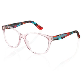 IGIOO Barrie-FC04 Pink Acetate Cat-Eye Eyeglasses for Women, Three-Quarter View