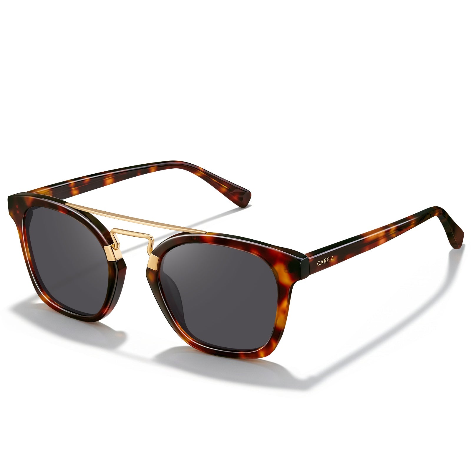 IGIOO Niloss-C04 Tortoise Acetate Sunglasses for Women, Angle View