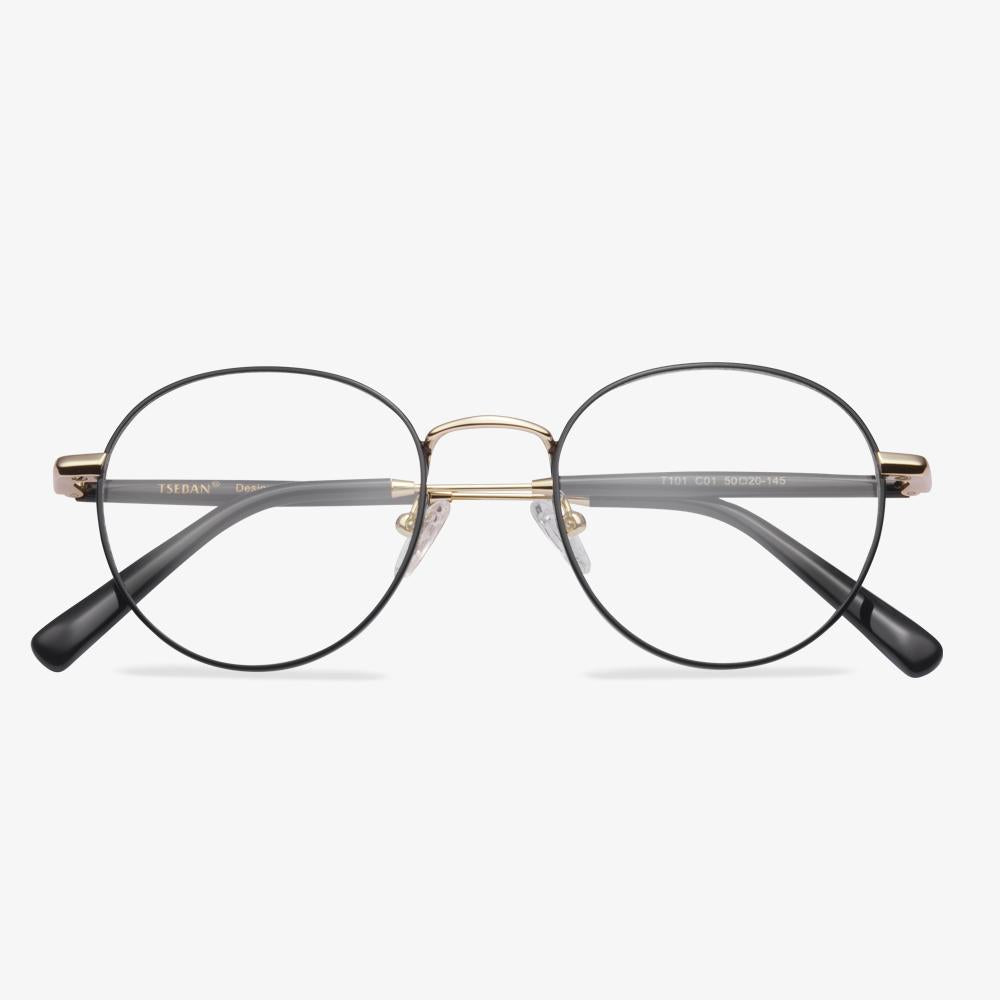Black Round Metal Frame Glasses - Mike | IGIOO