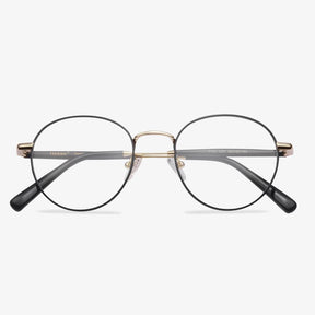 Black Round Metal Frame Glasses - Mike | IGIOO