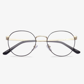 Black Gold round glasses- Gabriella | IGIOO