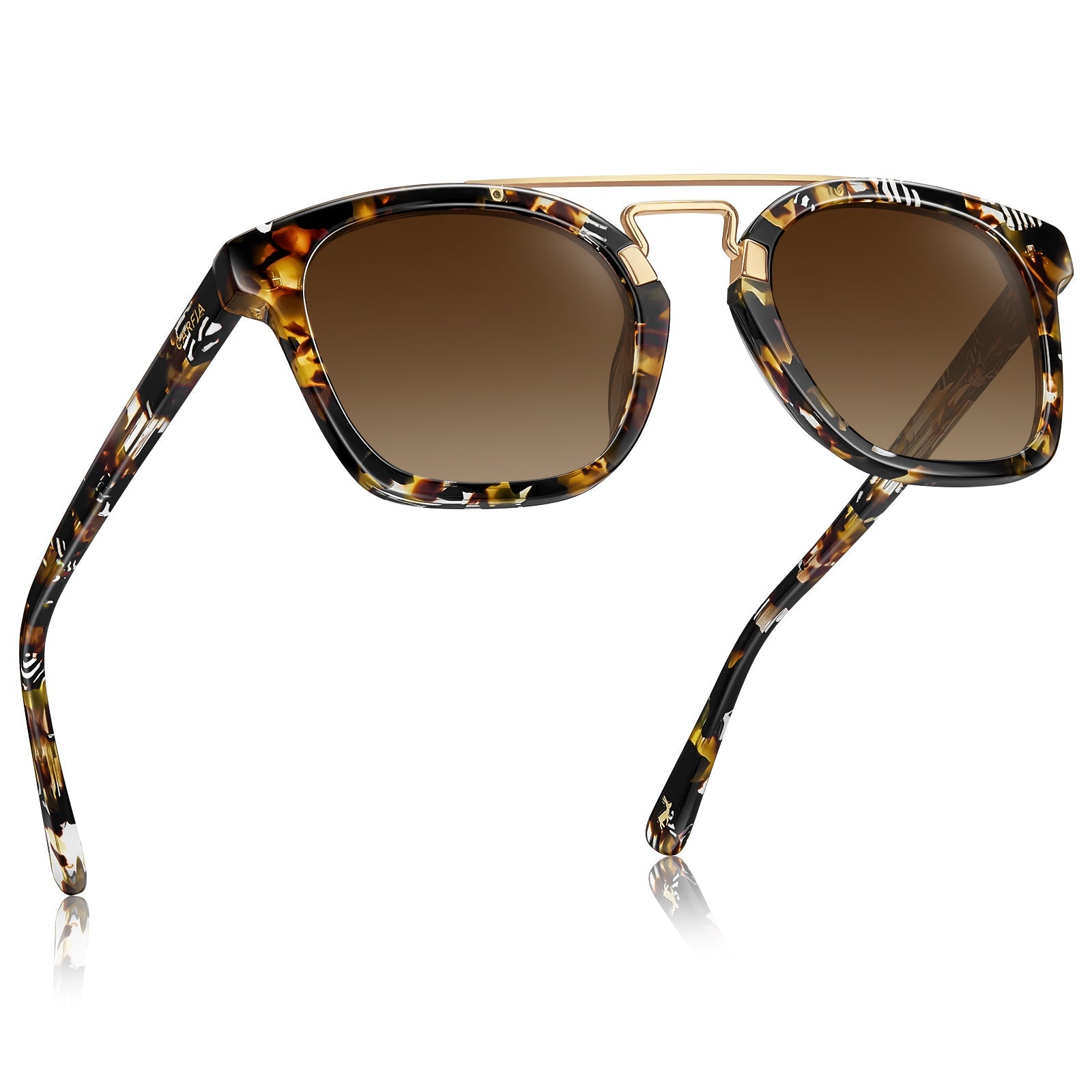 IGIOO Niloss-C03-RX Tortoise Acetate Eyeglasses for Women, Angle View