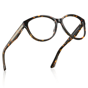 IGIOO Barrie-FC02 Tortoise Acetate Cat-Eye Polarized Eyeglasses for Women, Side View