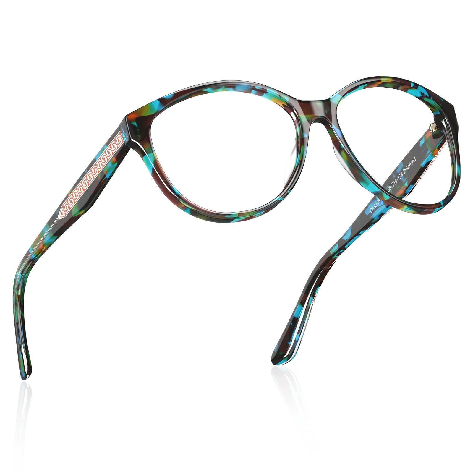 IGIOO Barrie-FC06 Blue Acetate Cat-Eye Eyeglasses for Women, Side View