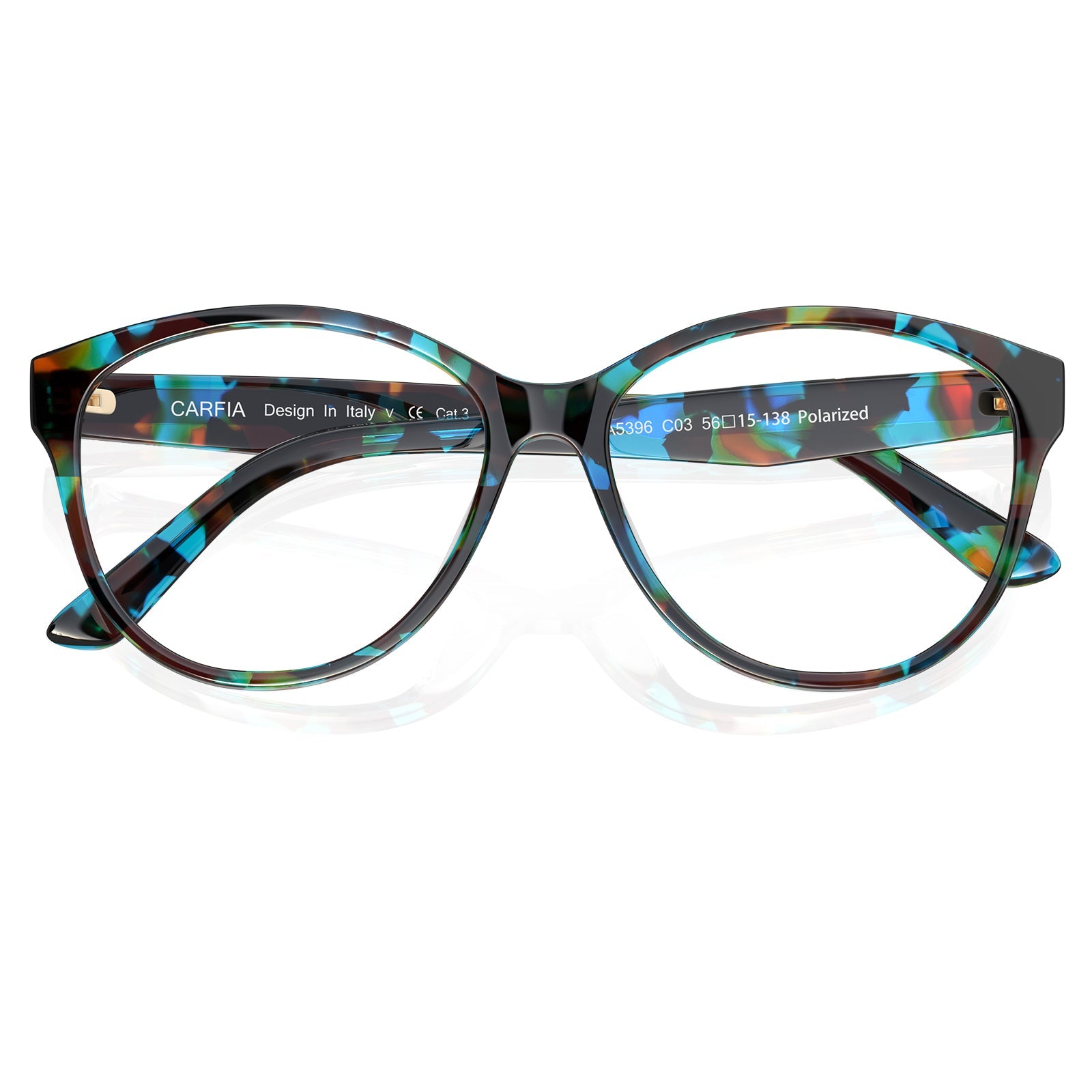 IGIOO Barrie-FC06 Blue Acetate Cat-Eye Eyeglasses for Women, Detail View