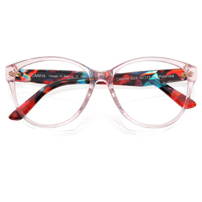 IGIOO Barrie-FC04 Pink Acetate Cat-Eye Eyeglasses for Women, Detail View