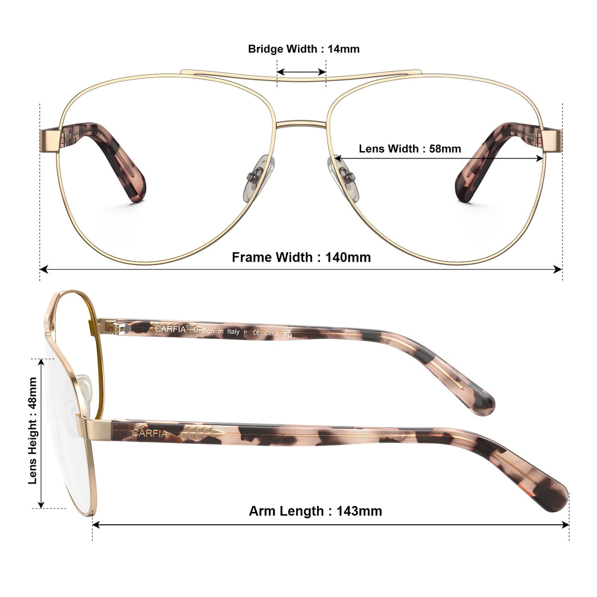 Gold Poptart-FC10 Eyeglasses