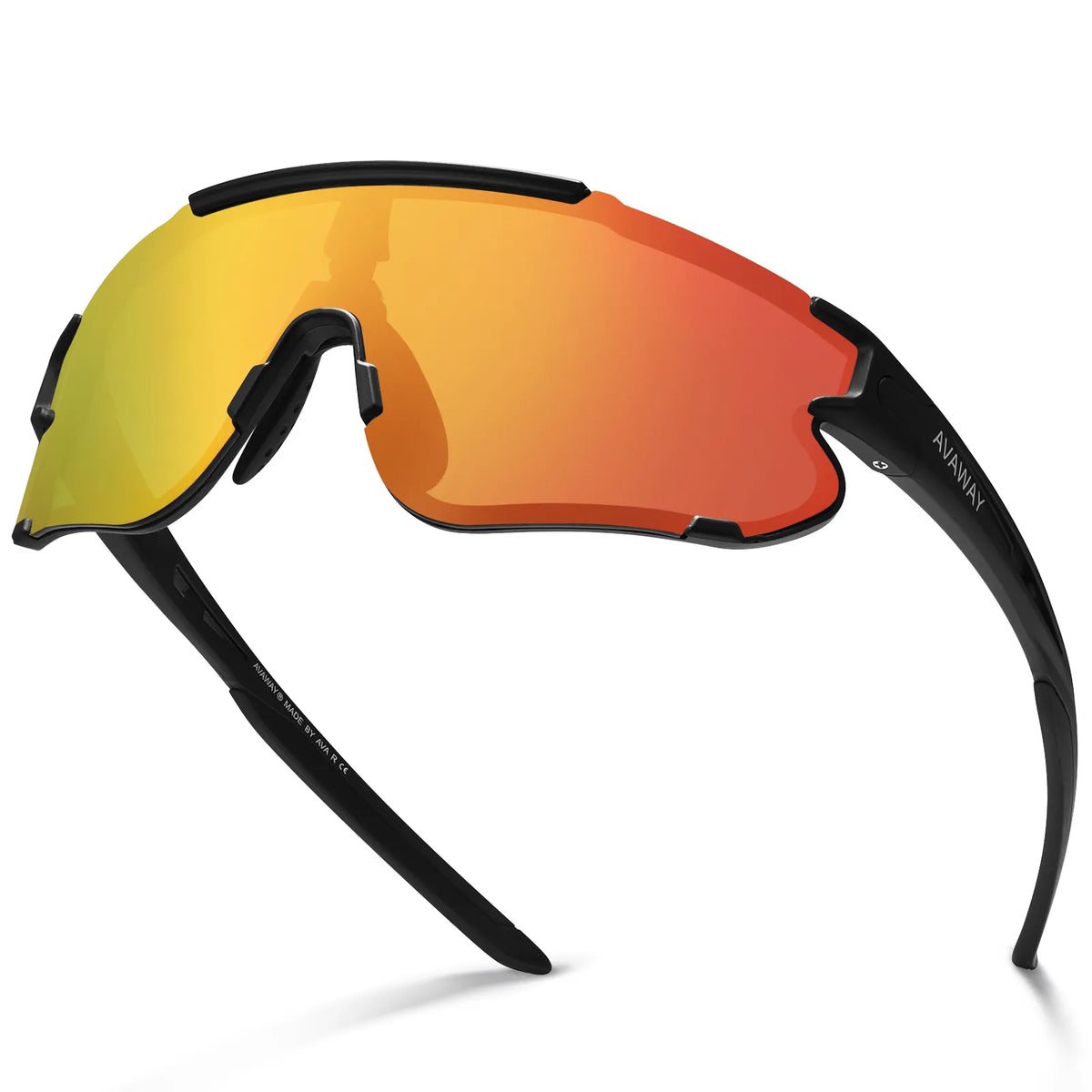 Black Freedom Trail-Orange Lens Sports Sunglasses