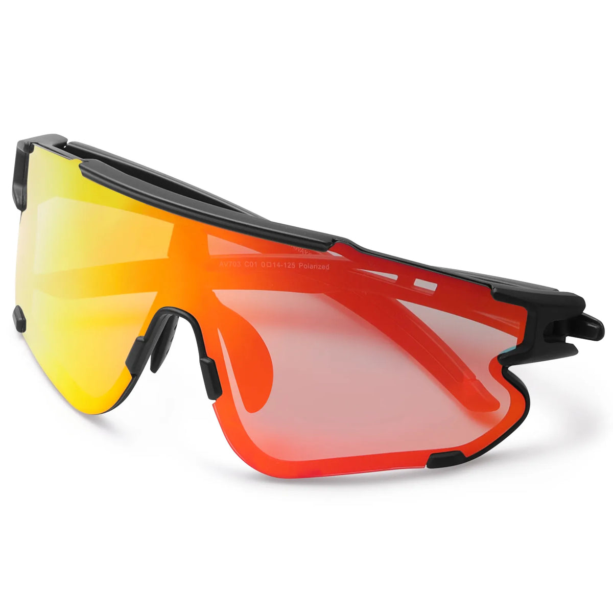 Black Freedom Trail-Orange Lens Sports Sunglasses