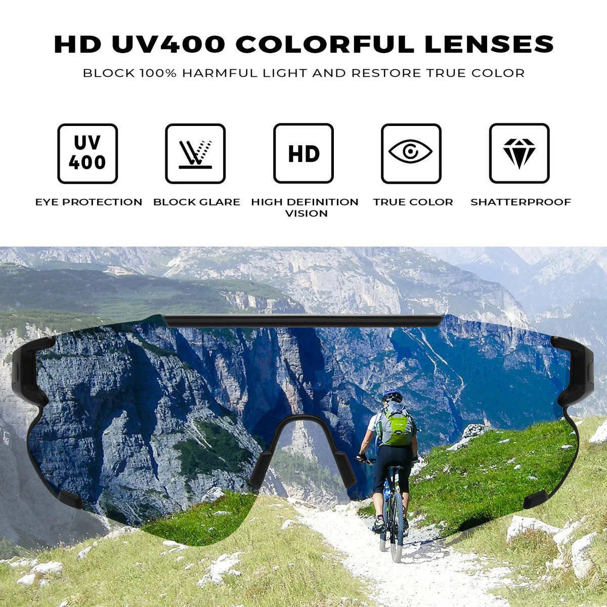 Black Freedom Trail-Orange Lens Sports Sunglasses