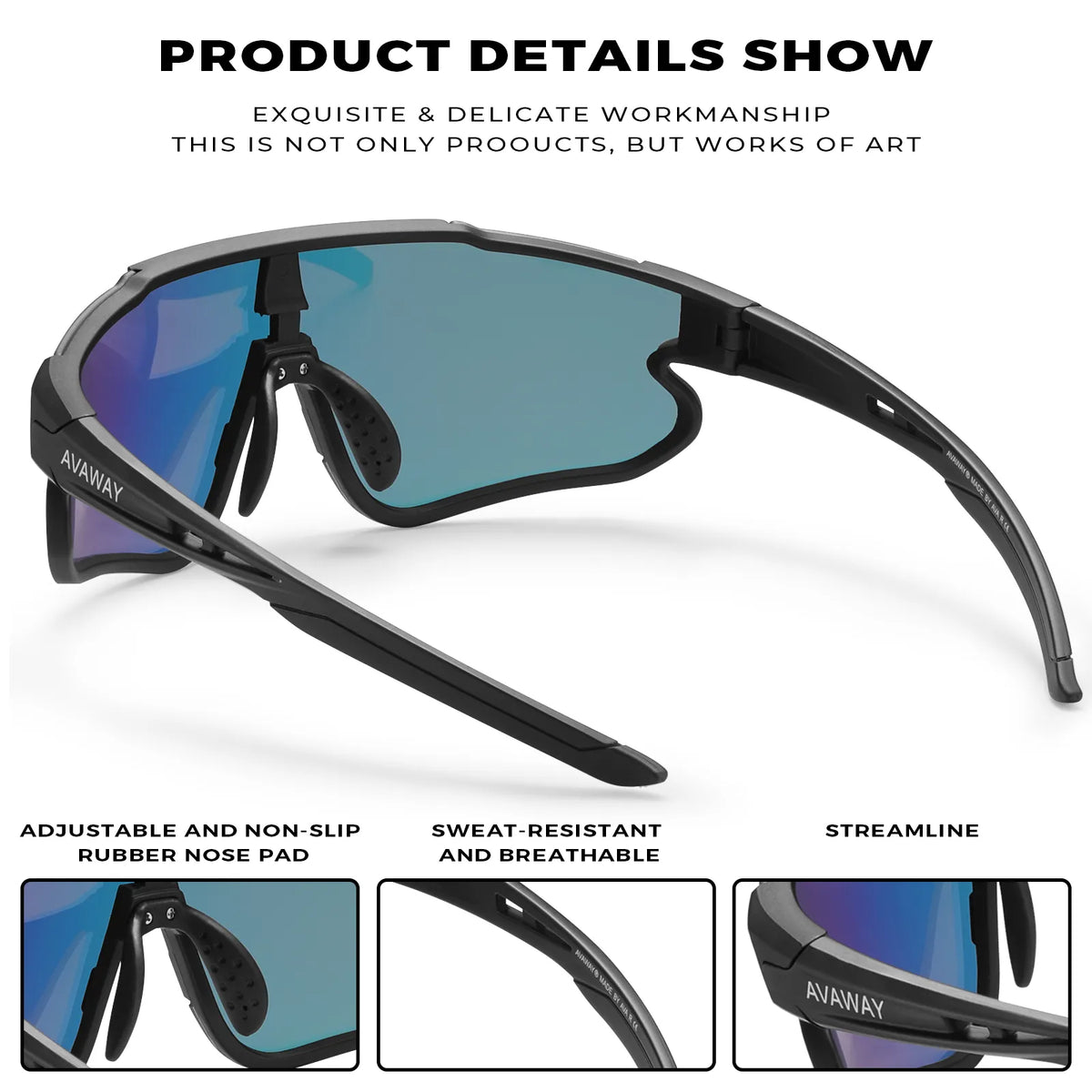 Black Freedom Trail-Orange Lens Sports Sunglasses
