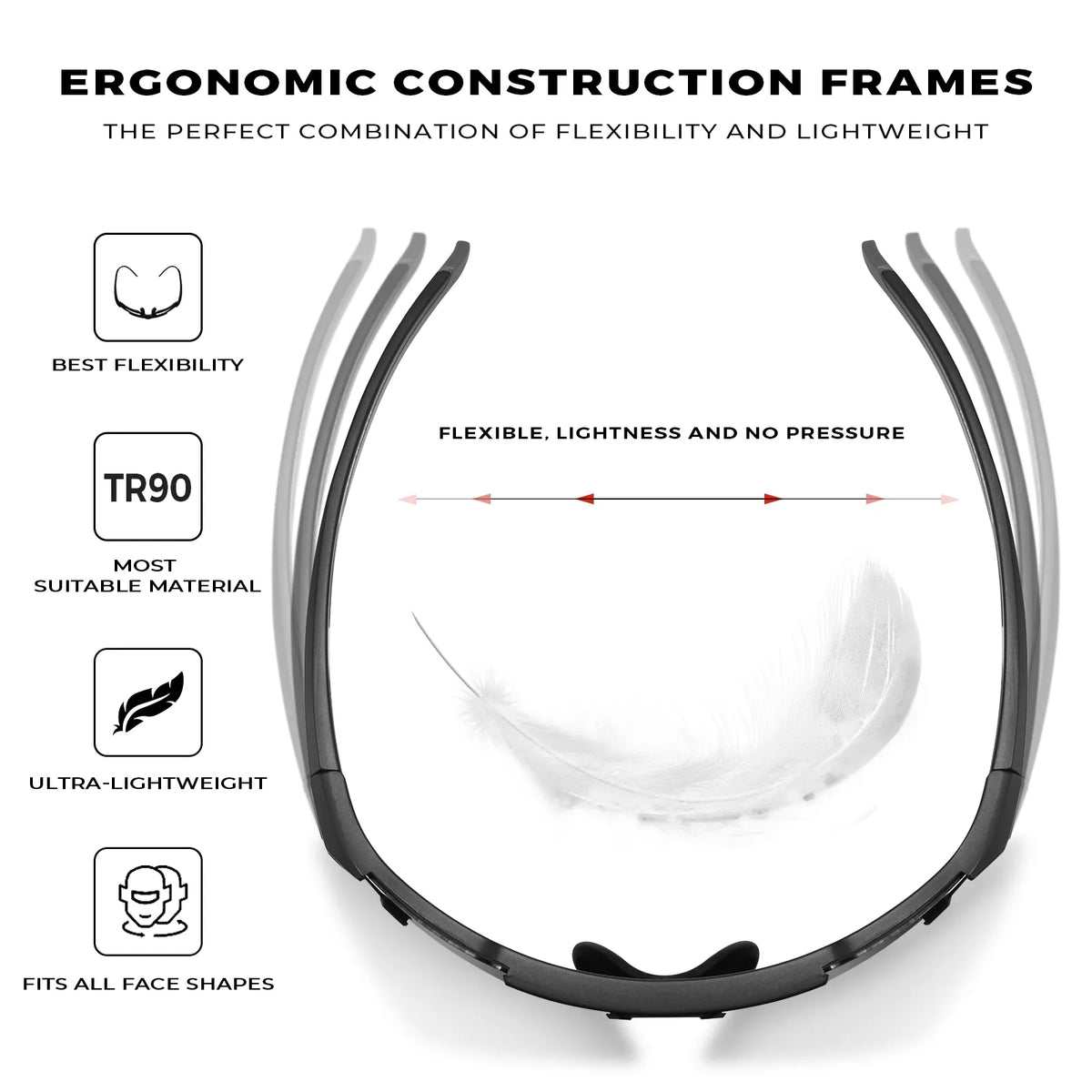 Black Freedom Trail-Grey Lens Sports Sunglasses