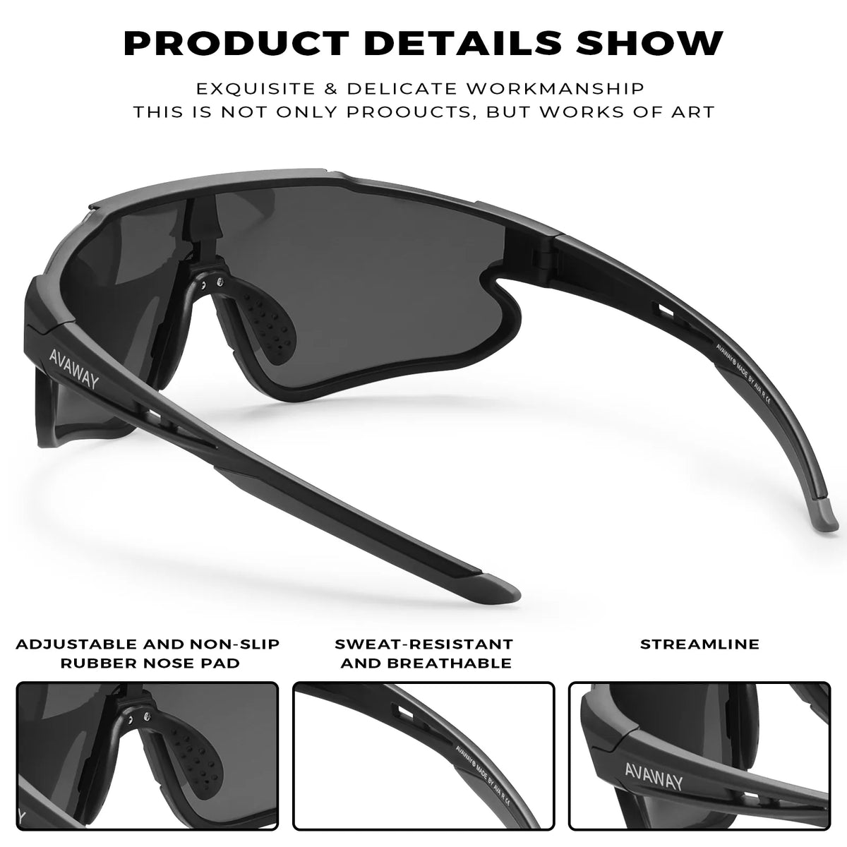 Black Freedom Trail-Grey Lens Sports Sunglasses