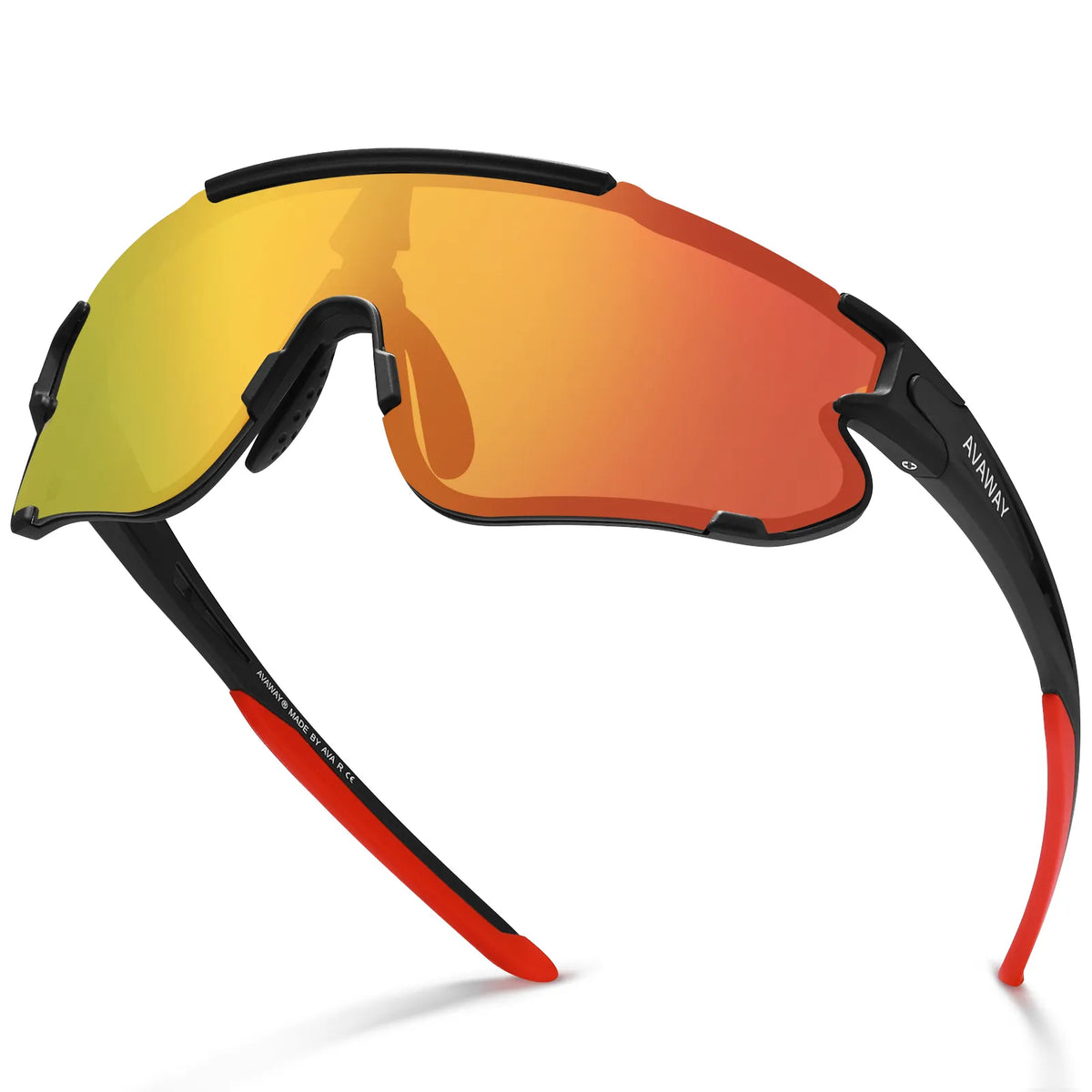 Black Freedom Trail-Orange Lens Sports Sunglasses