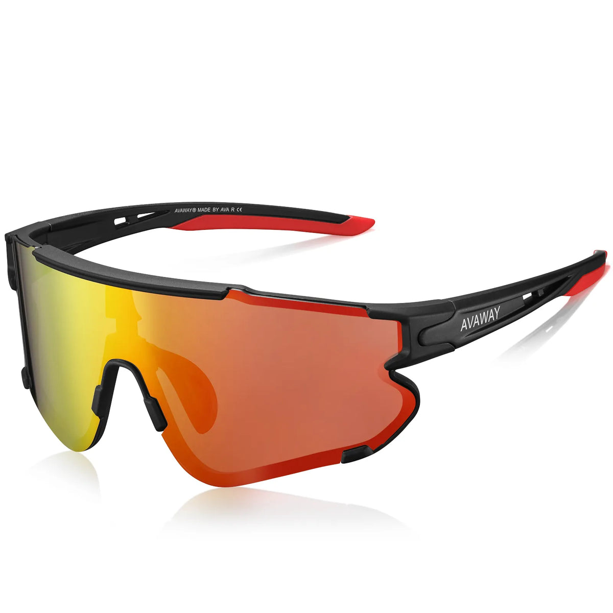 Black Freedom Trail-Orange Lens Sports Sunglasses