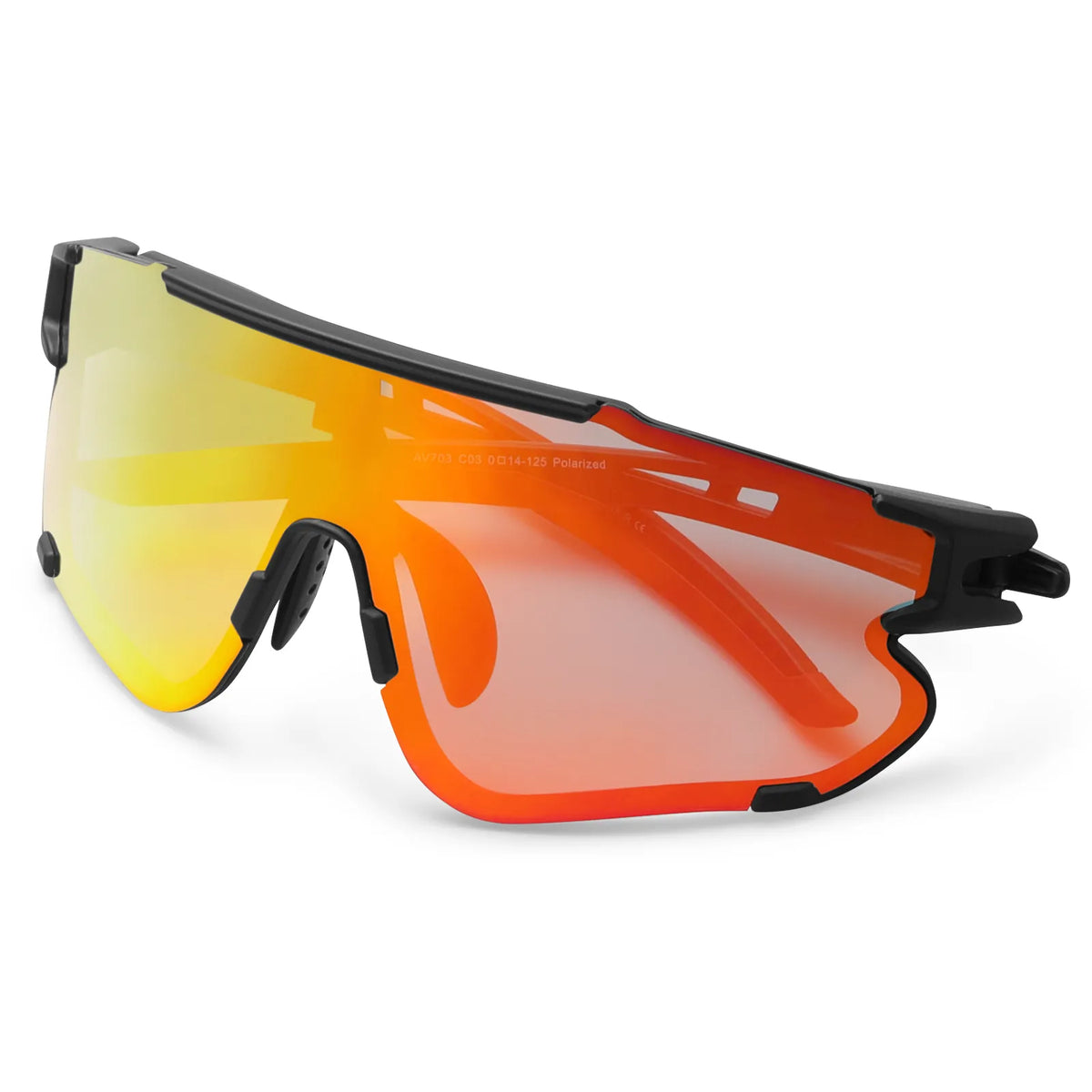 Black Freedom Trail-Orange Lens Sports Sunglasses